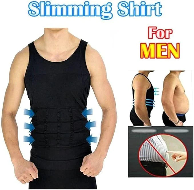 Men’s Slimming Vest | Tummy Control & Back Straightener – قميص مشد رجالي لشد البطن وتقويم الظهر