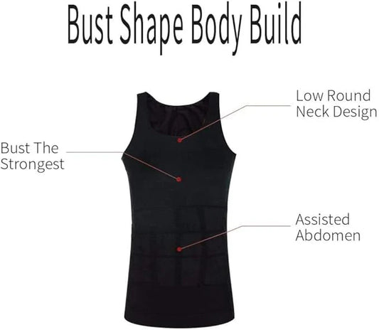 Men’s Slimming Vest | Tummy Control & Back Straightener – قميص مشد رجالي لشد البطن وتقويم الظهر