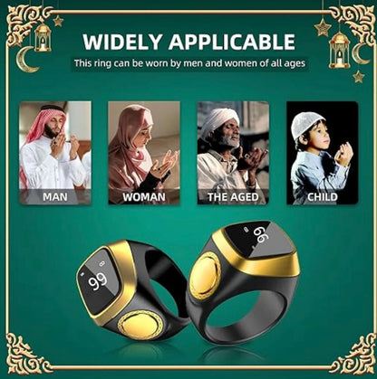 "Smart Digital Tasbeeh Ring – خاتم المسبحة الإلكتروني الذكي
